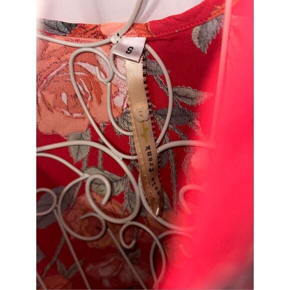 Good Condition Uncle Frank Red Floral Dress Oversized Woman's Dress Size small - Picture 4 of 8